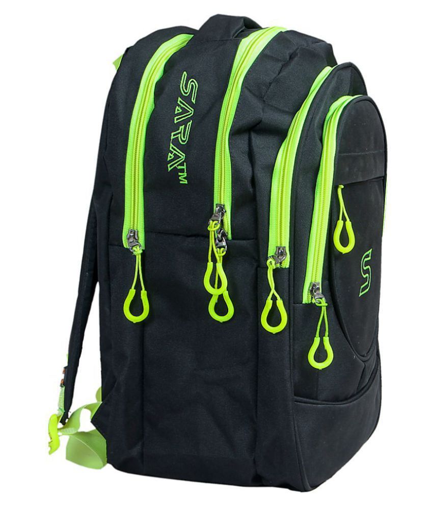 Sara bags Black & GREEN Backpack - Buy Sara bags Black & GREEN Backpack ...