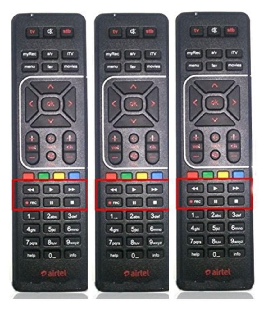     			Airtel - DTH Remote (Pack of 3)