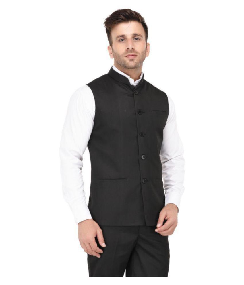 black nehru coat