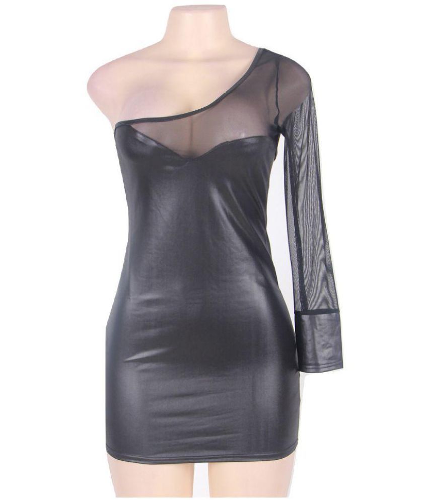 Westclub Faux Leather Black Bodycon Dress Buy Westclub Faux Leather 8350