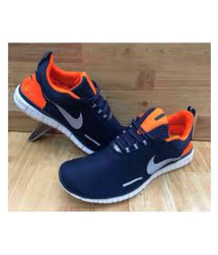 nike navy and orange shoes