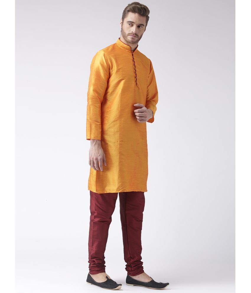 Hangup Multi Silk blend Kurta Pyjama Set - Buy Hangup Multi Silk blend