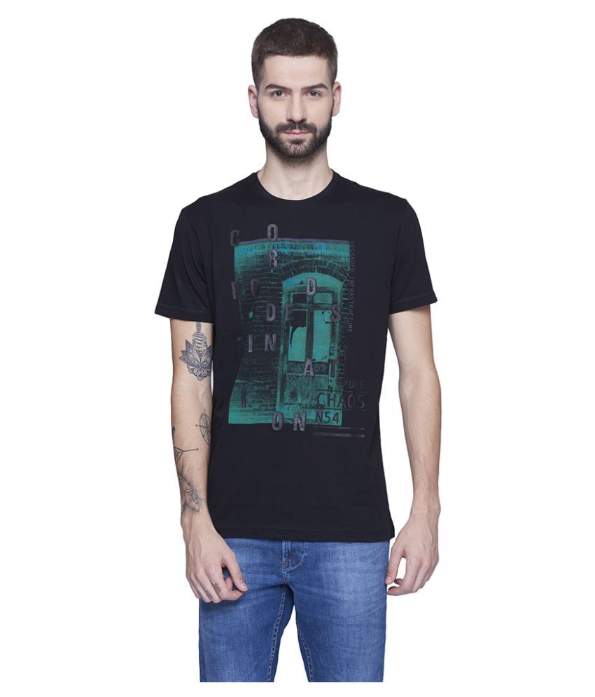 Blue Buddha Black Regular Fit Polo T 