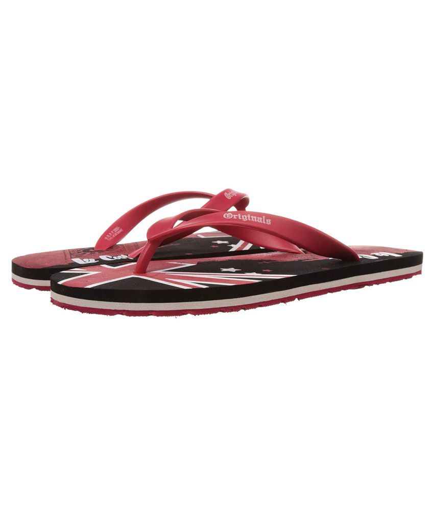 Lee Cooper Men Red Thong Flip Flop Price in India Buy Lee Cooper Men