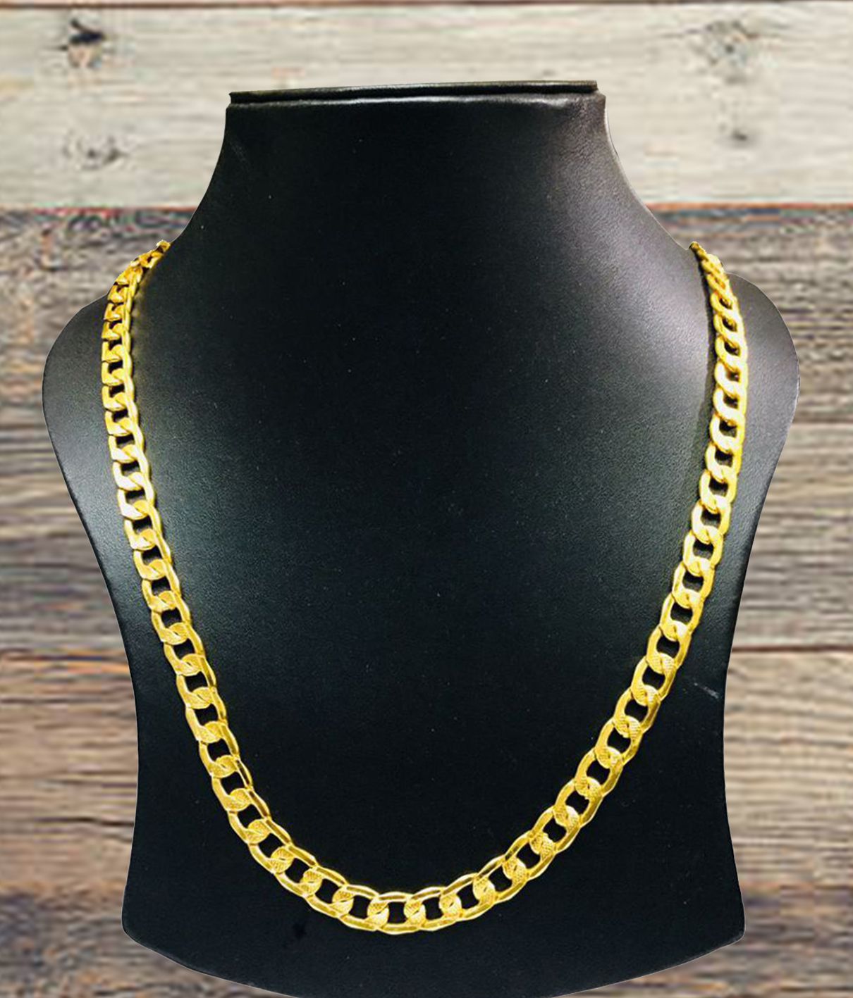 22K Gold Plated Neck Chain for men 20 Inch long , 8mm ...