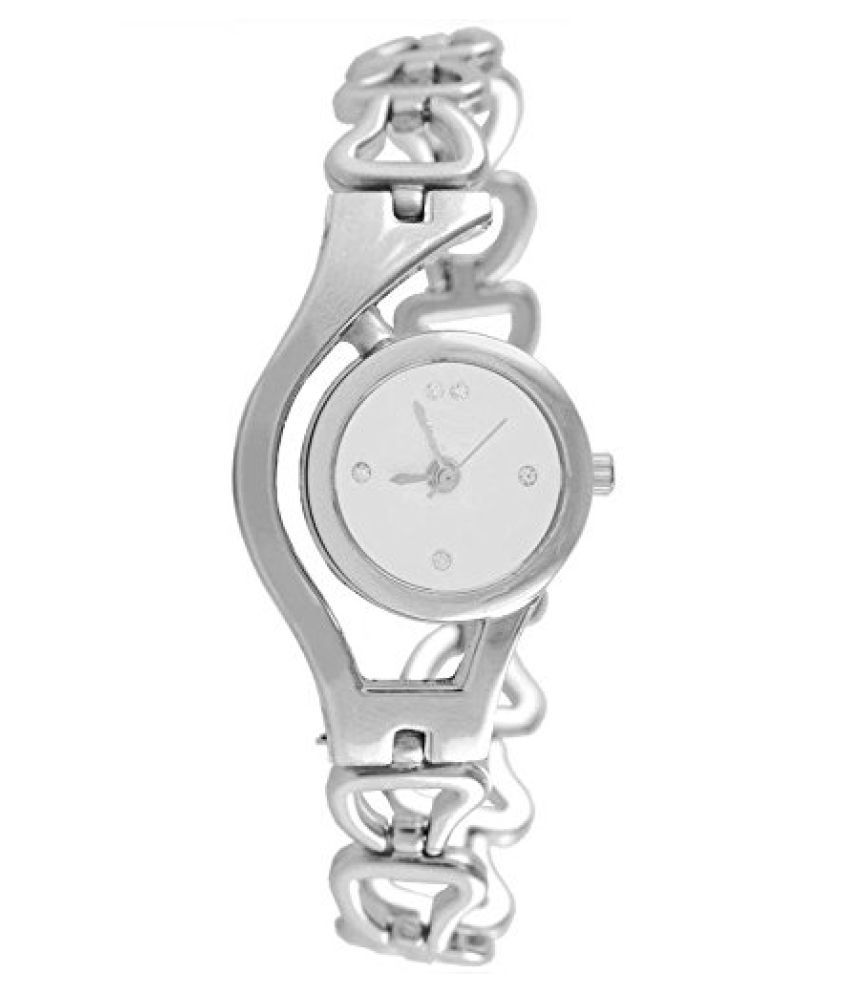 silver colour chain watch
