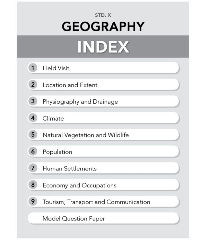 Std 10 Perfect Notes Geography Book English Medium SSC Maharashtra