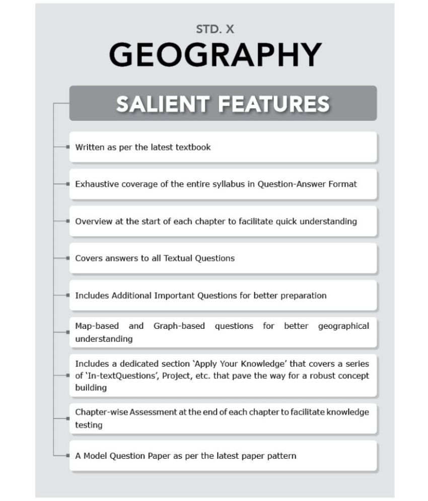 Std 10 Perfect Notes Geography Book English Medium SSC Maharashtra