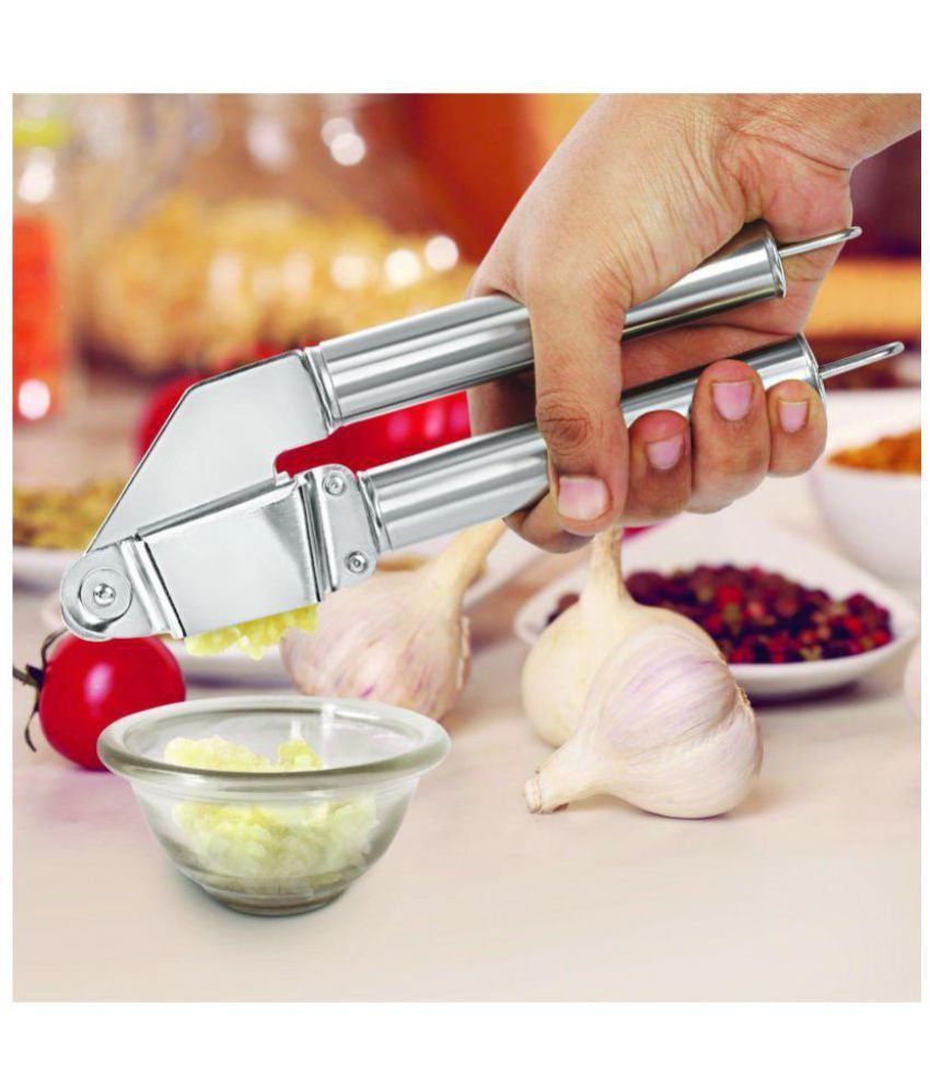 Martand Stainless Steel Garlic / Ginger Hand Presser, Crusher, Masher