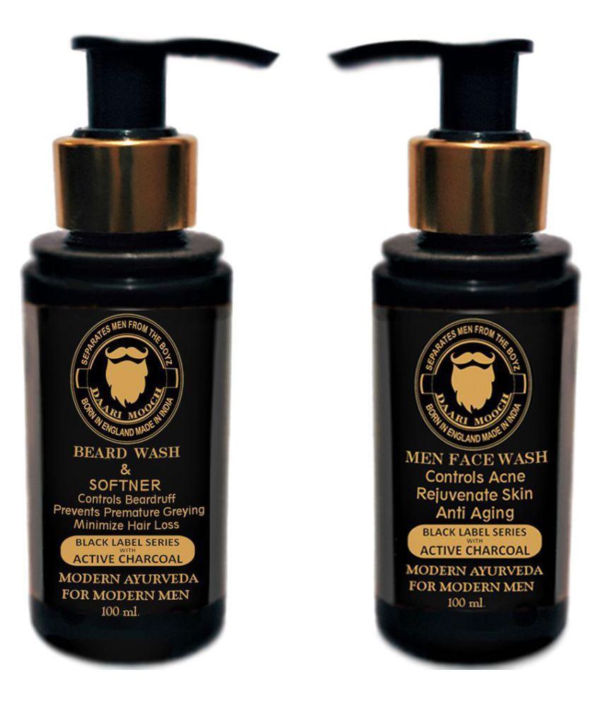 DAARIMOOCH Charcoal Face wash+ Beard Shampoo 200 mL Pack DAARIMOOCH Charcoal Face wash+ Beard Shampoo 200 mL Pack