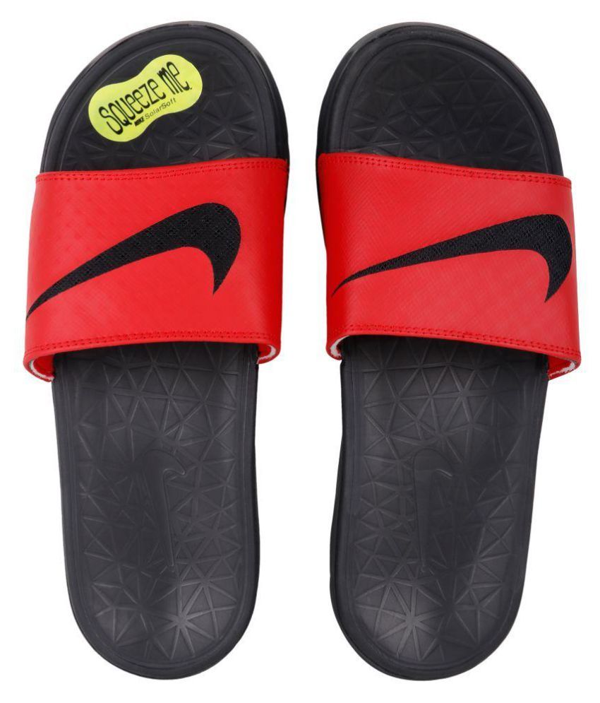 men red nike slides