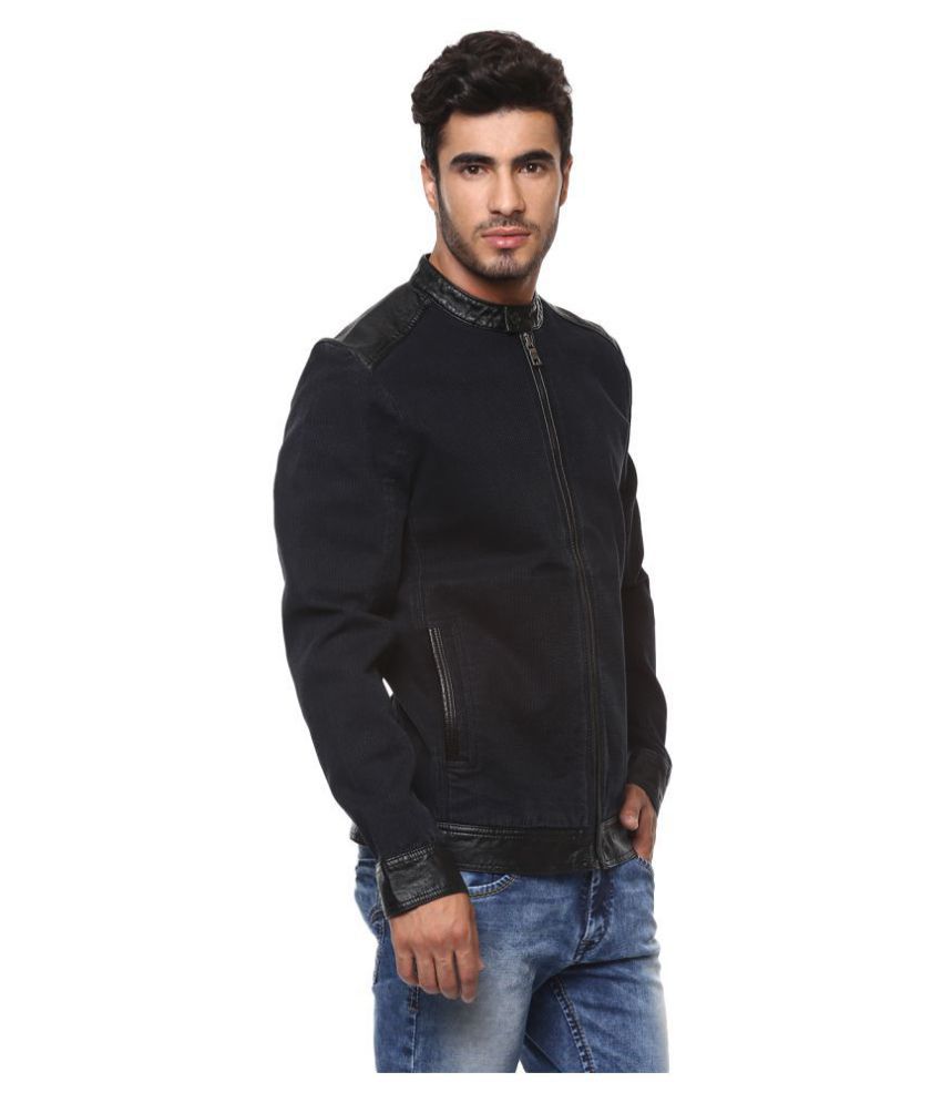 Mufti Black Denim Jacket - Buy Mufti Black Denim Jacket Online at Best ...