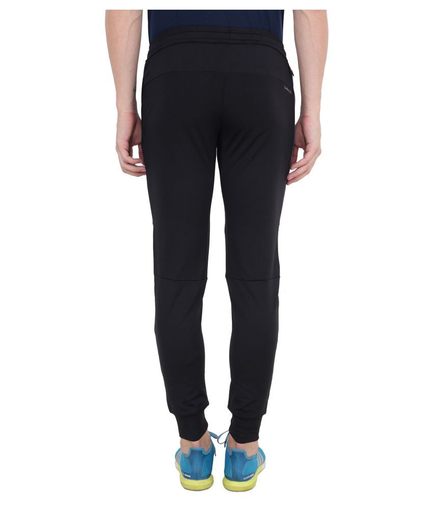 adidas black polyester lycra track pant