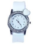 MIENTERPRISE - White PU Analog Womens Watch