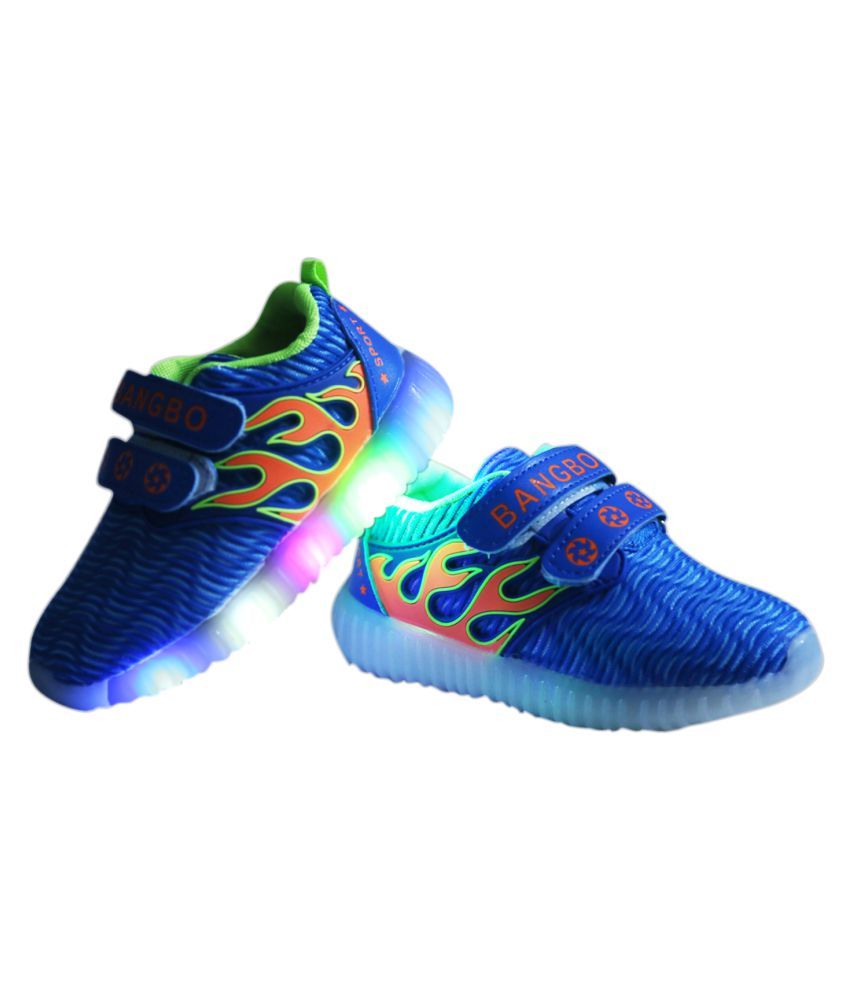 LNG Lifestyle Boy & Girl Fire Lighting Shoes (Blue) Price in India Buy