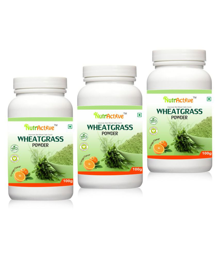     			NutrActive wheatgrass with orange pulp Powder 300 gm Pack of 3