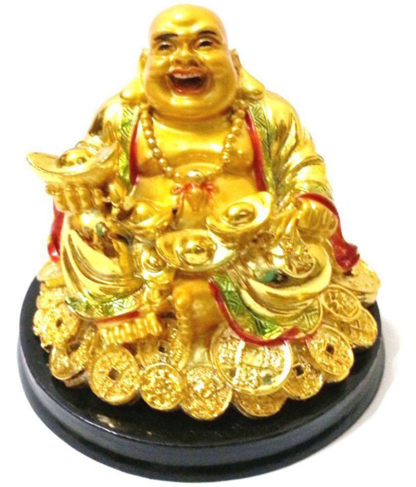     			ReBuy Laughing Buddha Siting on Boats and Coin