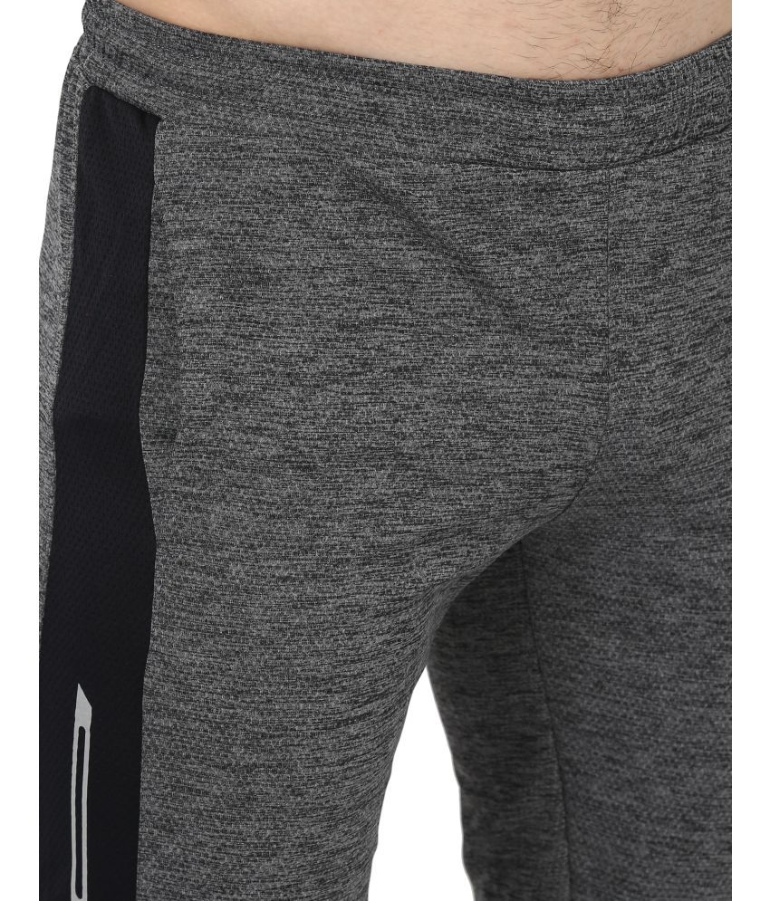 grey polyester track pants