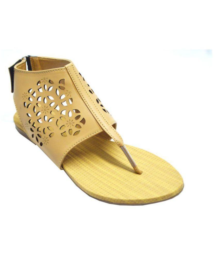 shiny beige flats