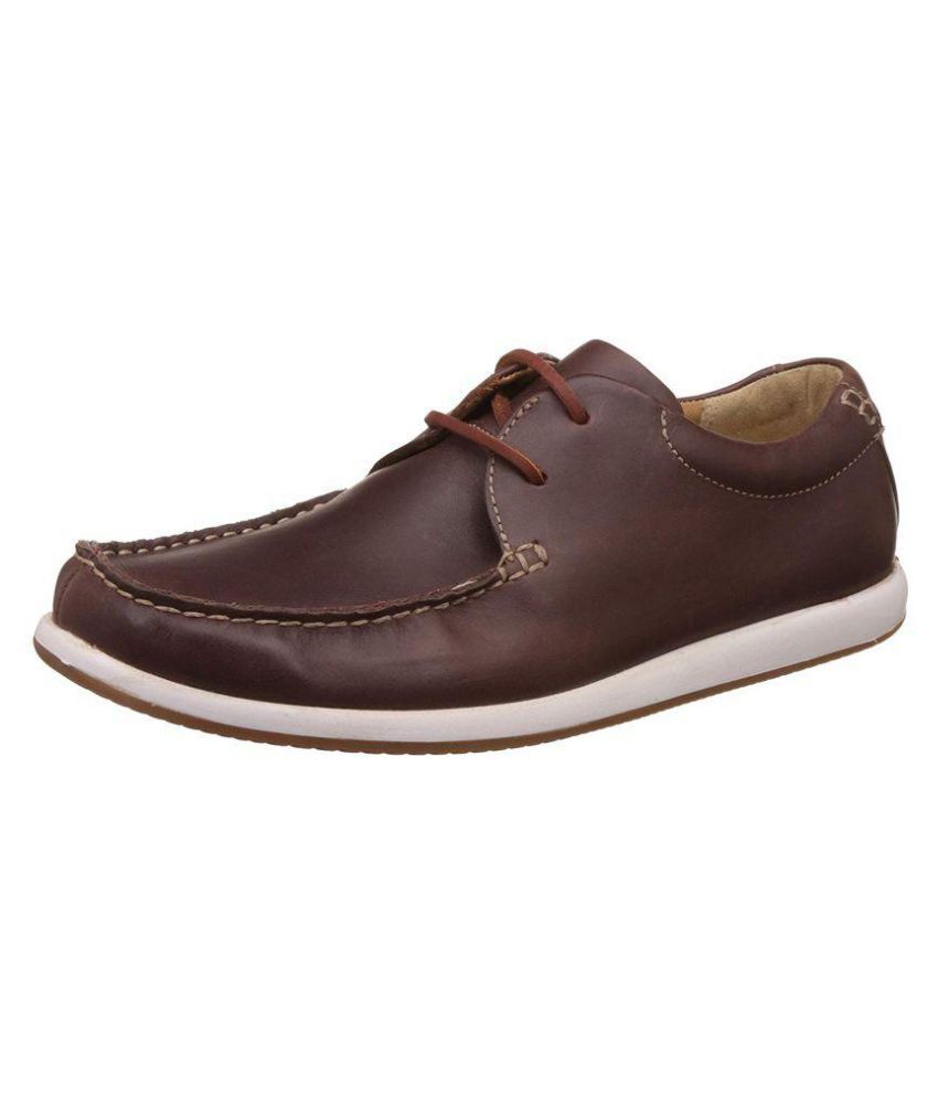 Clarks Newton Energy Boat Brown Casual 