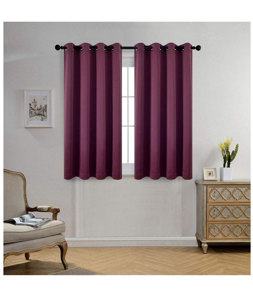 New panipat textile zone Set of 2 Window Blackout Room Darkening Eyelet