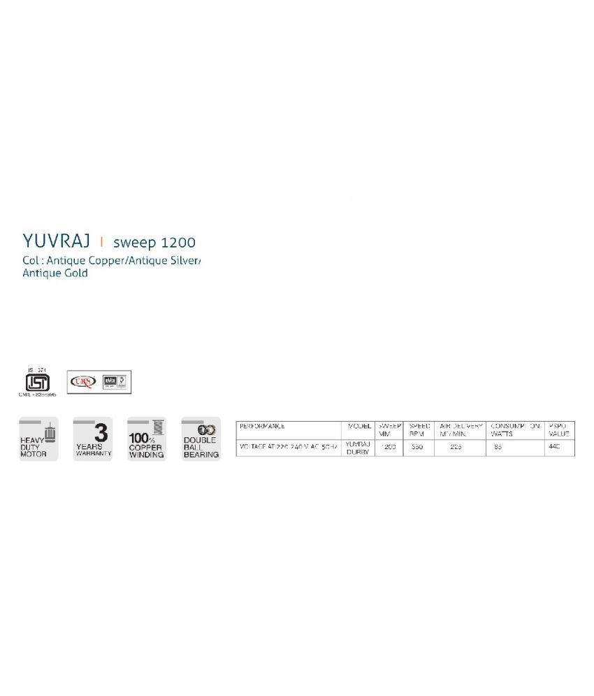 Relaxo 1200 Yuvraj Ceiling Fan Copper Price In India Buy Relaxo