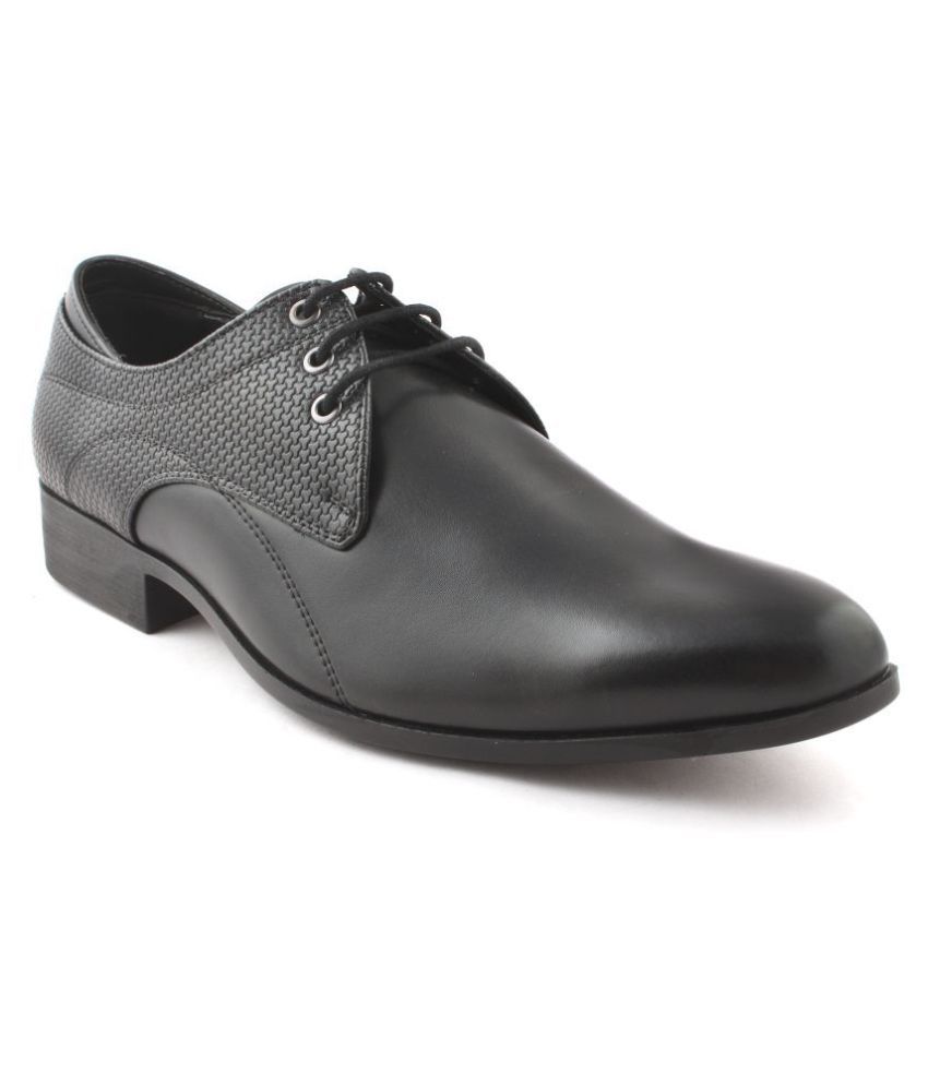     			San Frissco Derby Black Formal Shoes