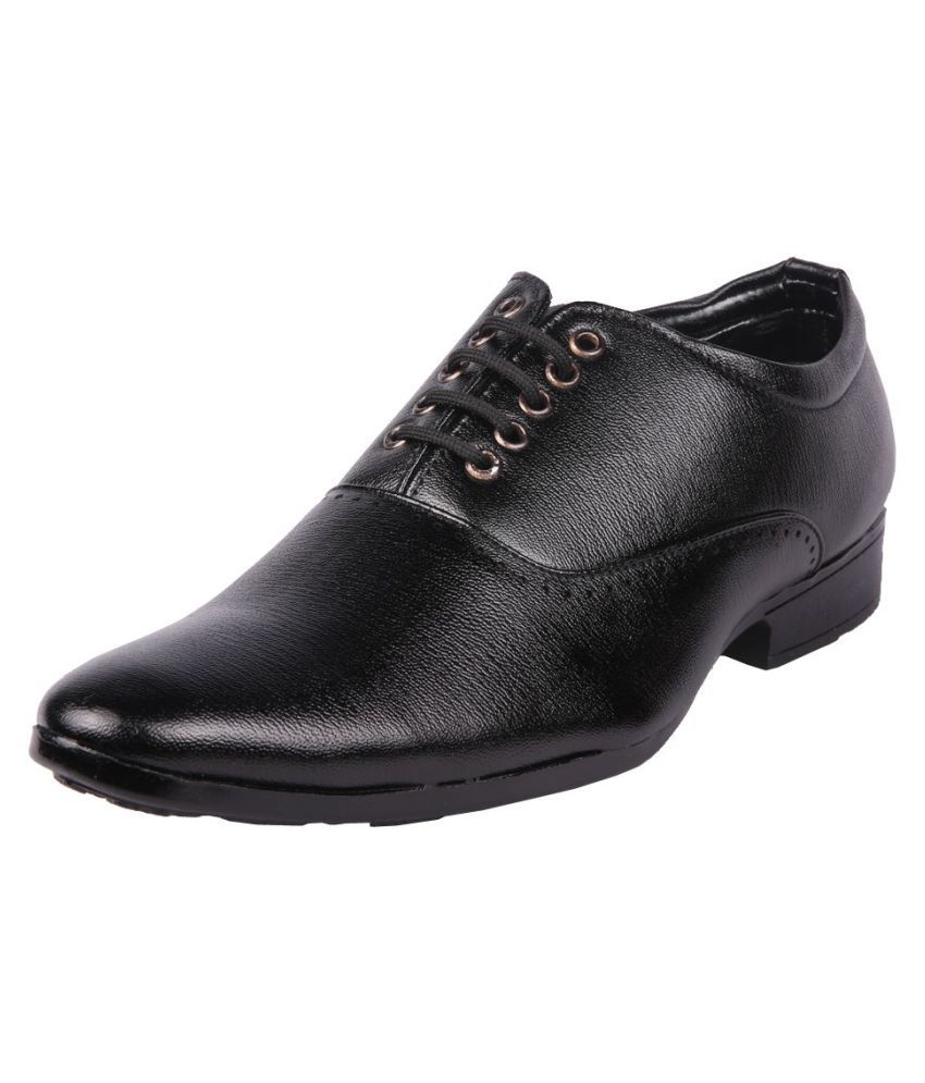 Greenline Oxfords Genuine Leather Black Formal Shoes Price in India ...