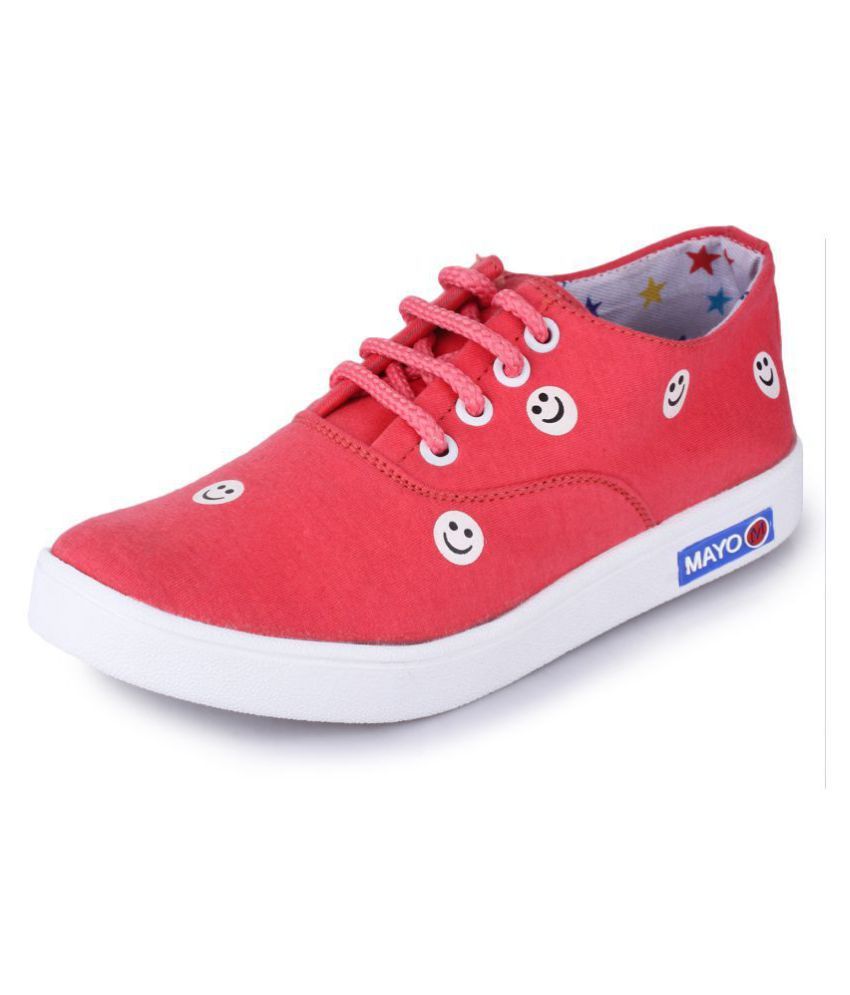 zappy pink casual shoes