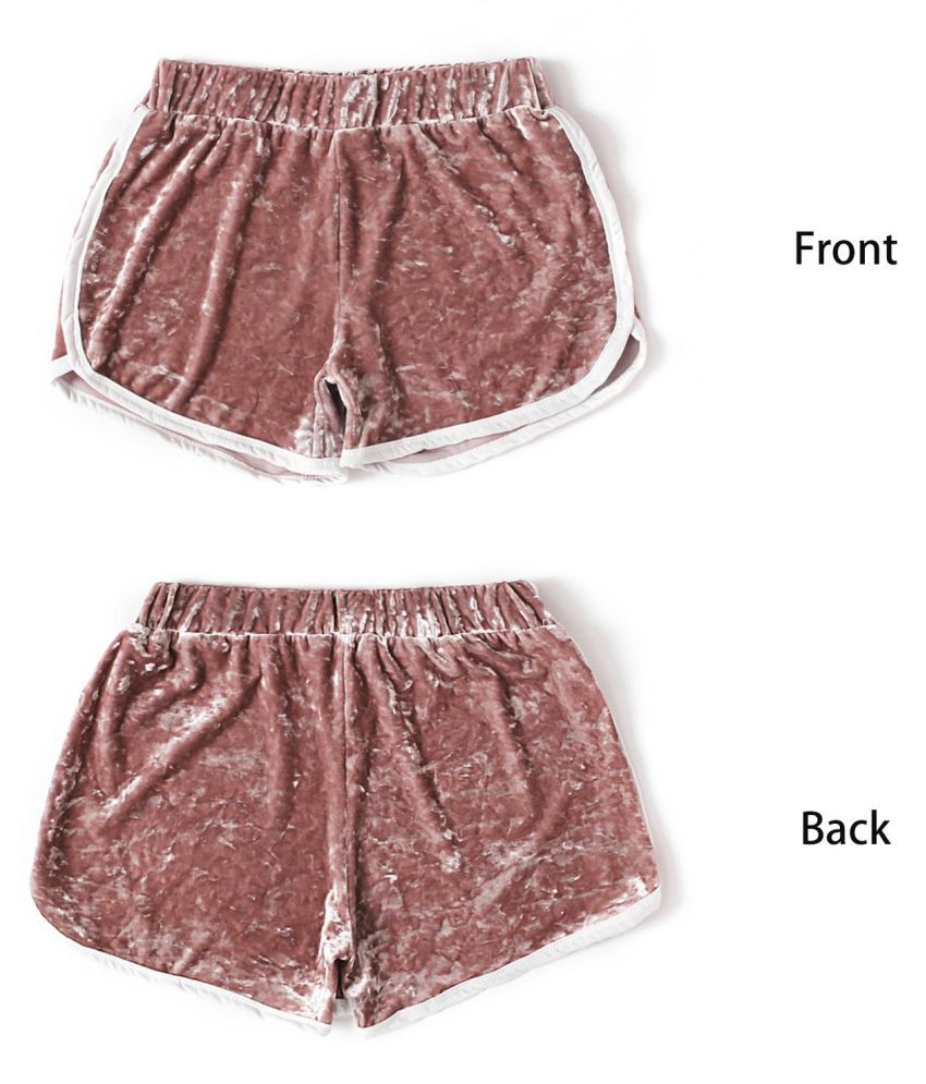 Fashionable Women Velvet Shorts Sexy 