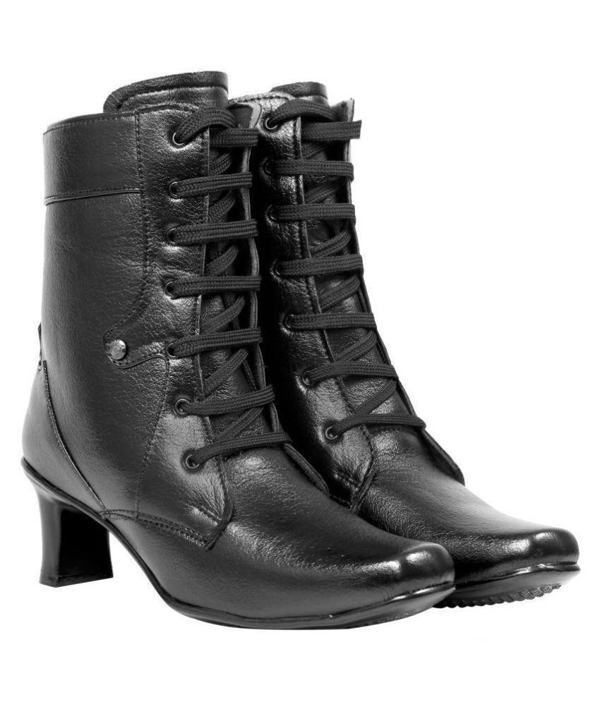 JK Port Black Ankle Length Bootie Boots Price in India- Buy JK Port ...