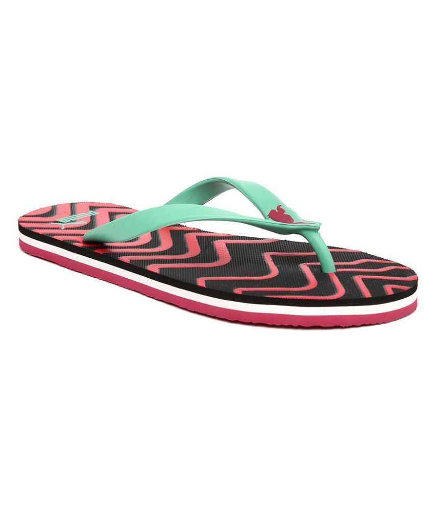 puma red slippers