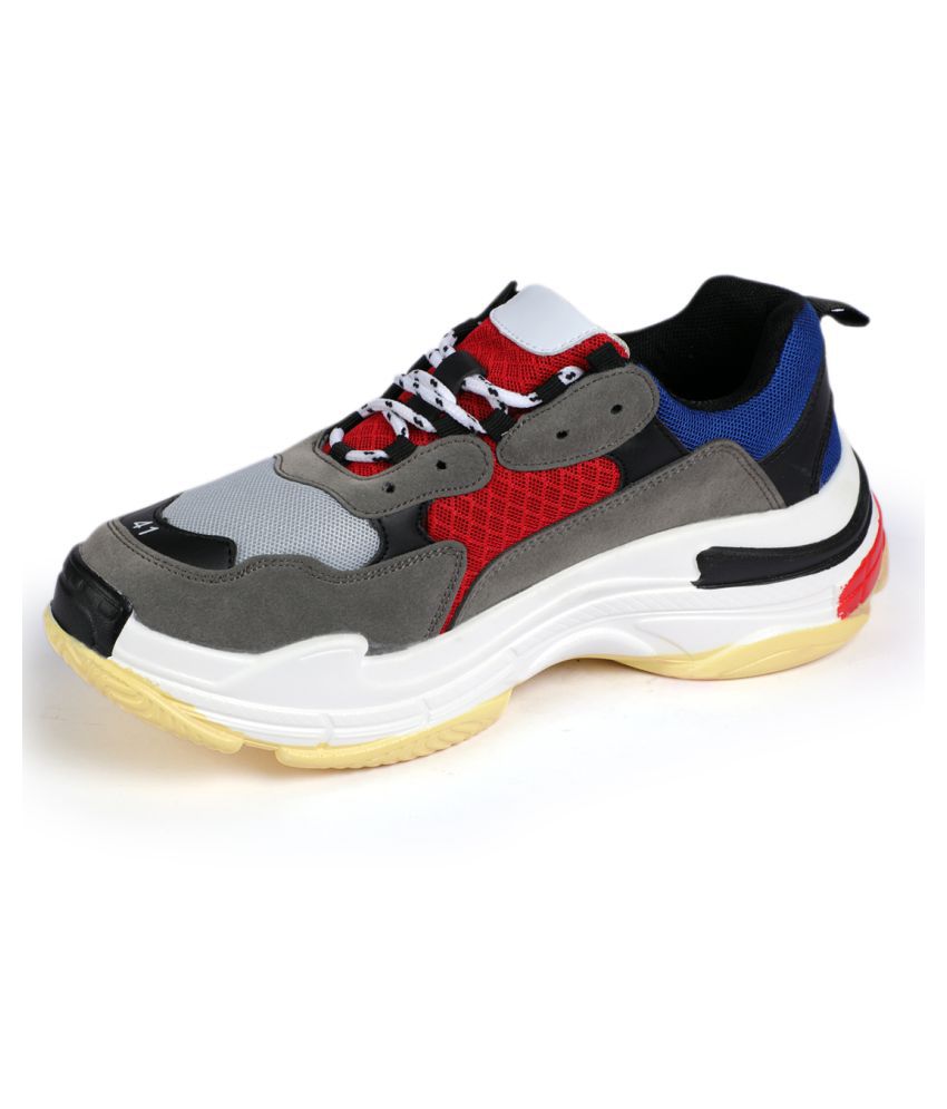 Mr.SHOES 1826-2-D.BLU/RED-7 TRIPLE S UNISEX Multi Color Running Shoes ...
