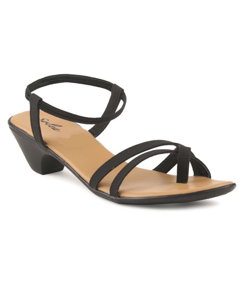 paragon black sandals