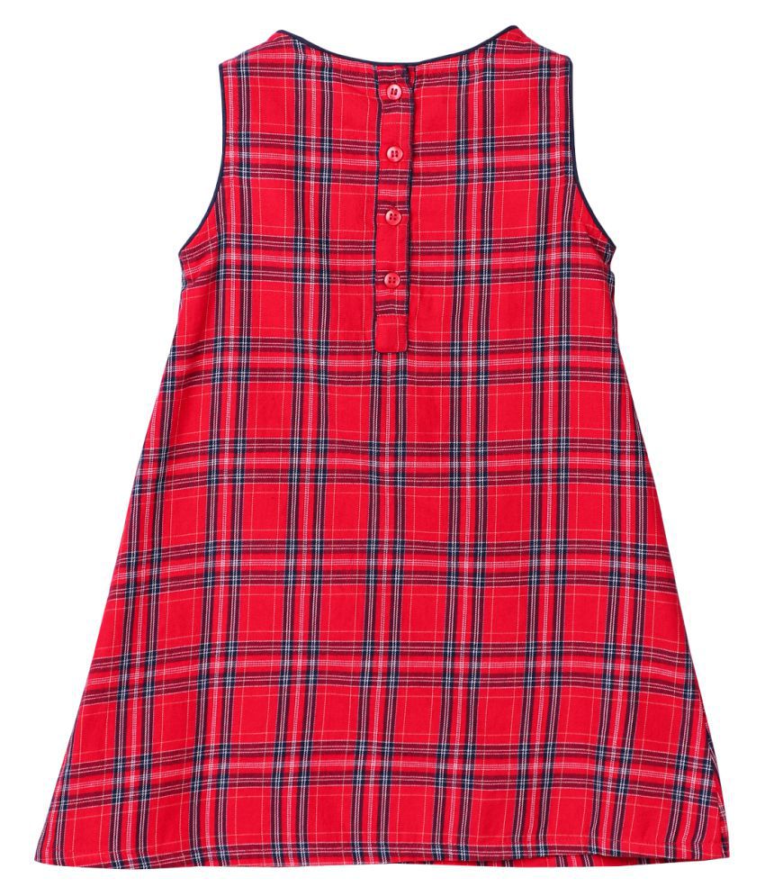 Red Check Sleeveless Dress Red Check 9-12M - Buy Red Check Sleeveless ...