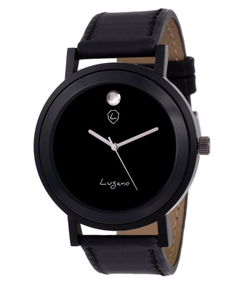Lugano LG 1081 Leather Analog Men's Watch