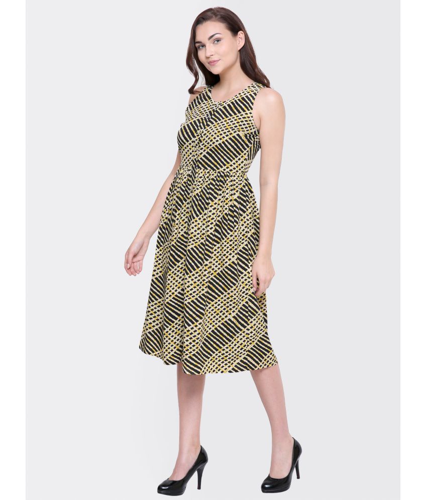 short sleeve crepe dress