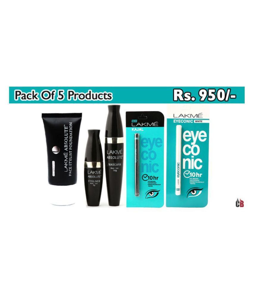 Lakme Imported maybelline ,loreal Kajal Pencil Black 1.4 gm Pack of 5