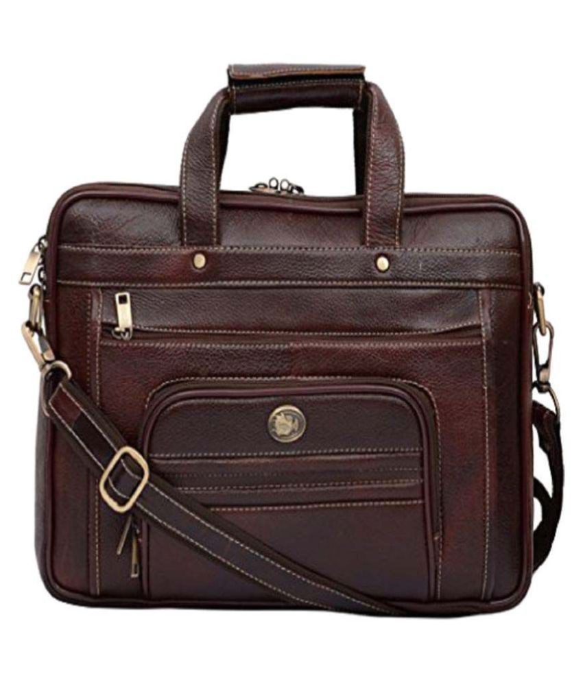 JIBREEL TRADER JT2001 Brown Leather Office Bag