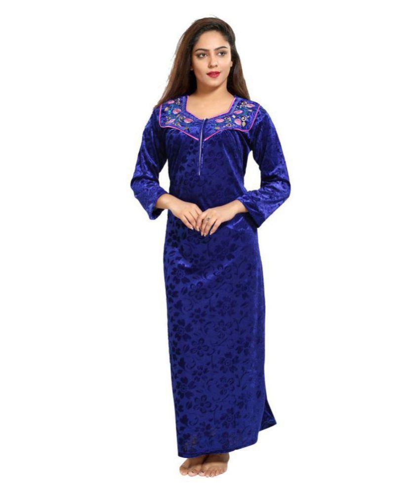 velvet nighty design