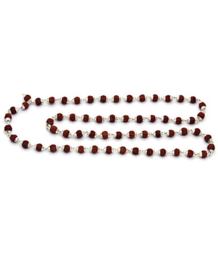     			Astha Jyotish  Silver (White Metal) Capping Rudraksh Mala