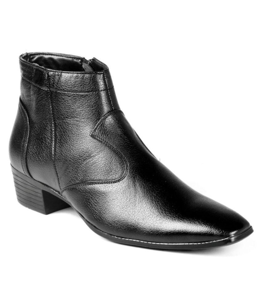 black formal boots