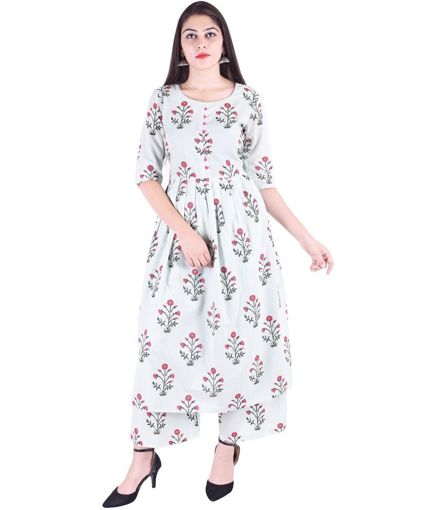 cotton frock with plazo