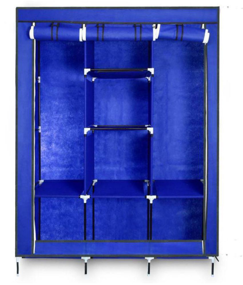 Buy 8 SHELFS 2 hangers Folding Wardrobe Cupboard Almirah Foldable