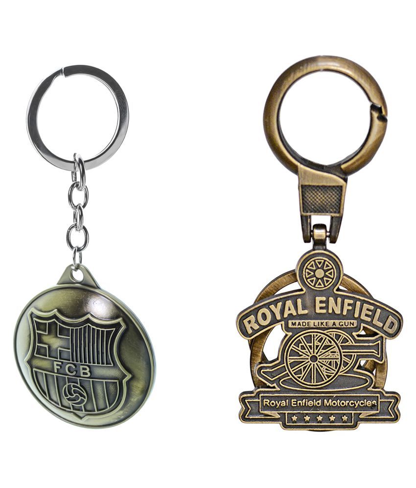 Royal Enfield Logo metal keyring Locking Key Chain Combo Pack_014 Buy