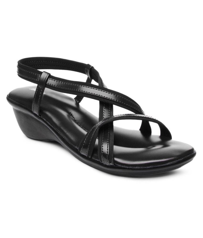 Bata Black Wedges Heels Price in India- Buy Bata Black Wedges Heels ...