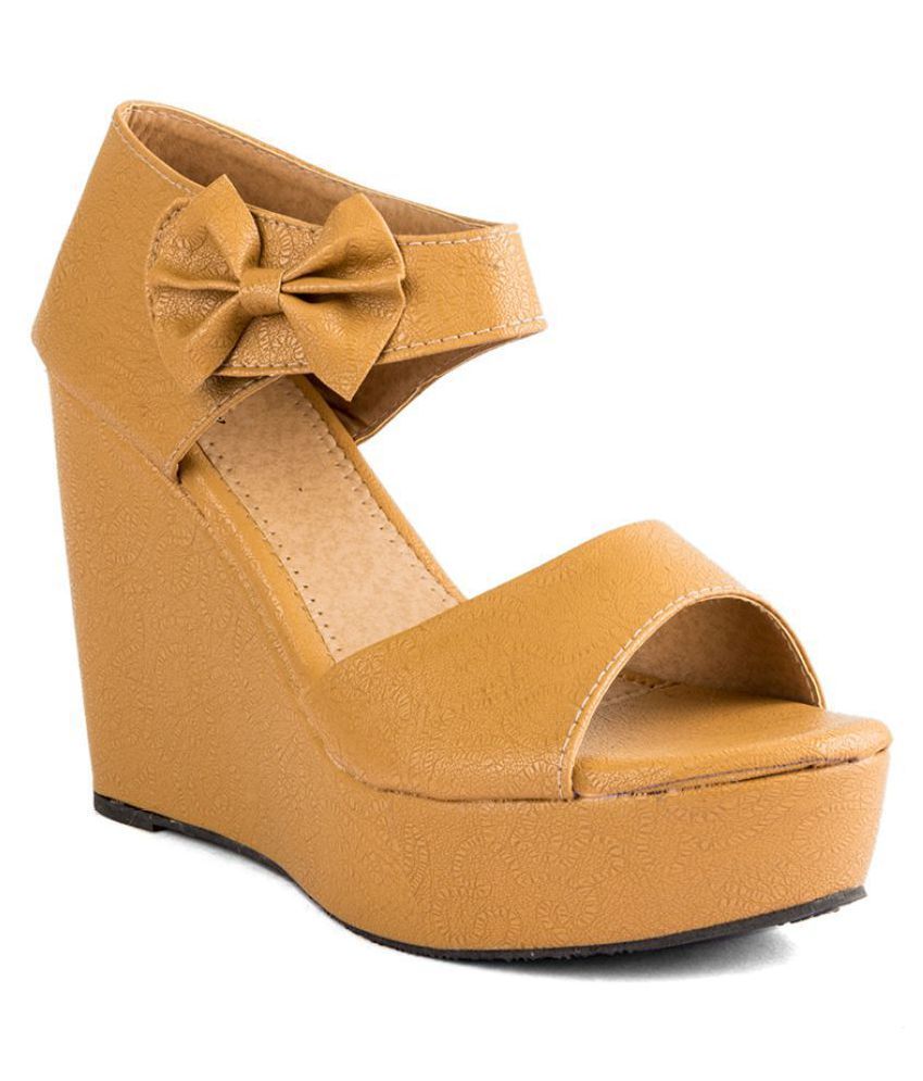 Cute Fashion Beige Wedges Heels Price in India Buy Cute Fashion Beige