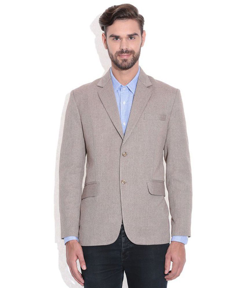 Tribes India Grey Plain Casual Blazers - Buy Tribes India Grey Plain ...