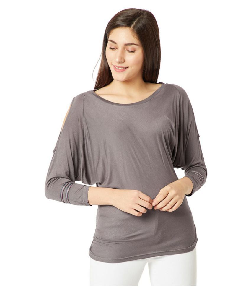     			Miss Chase Poly Viscose Body Tops - Grey