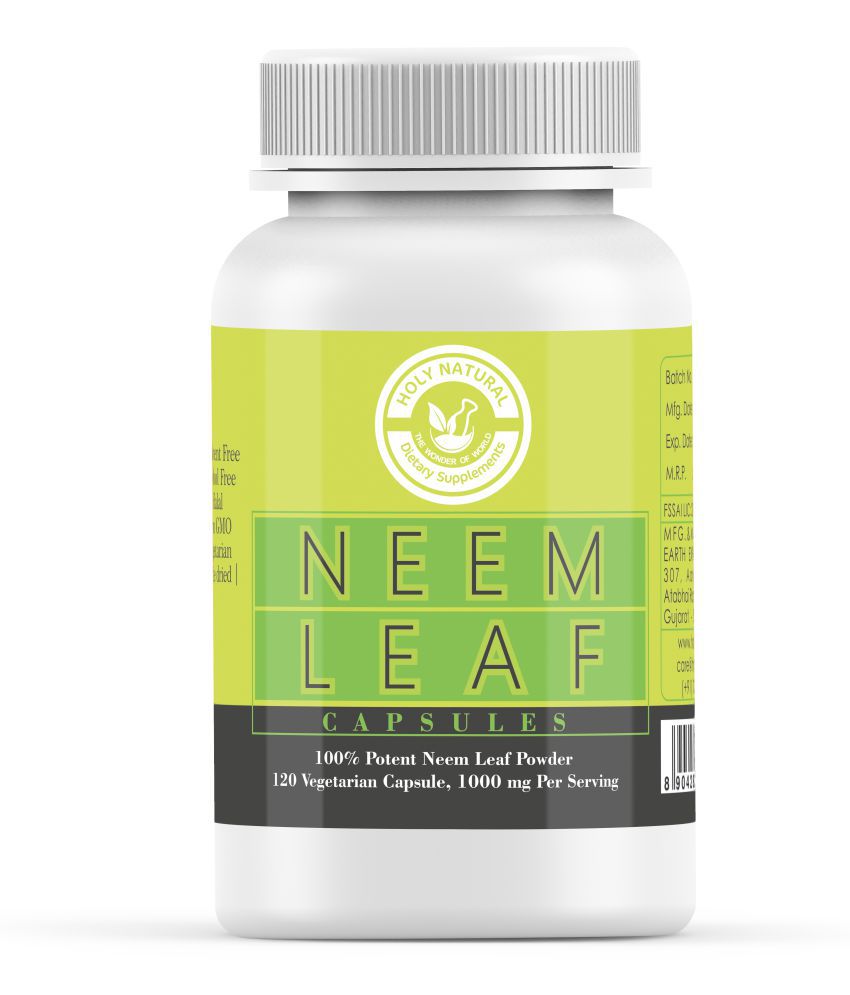     			Holy Natural Neem Leaf Capsule - 120 Veggie Capsule 1000 mg Vitamins Capsule